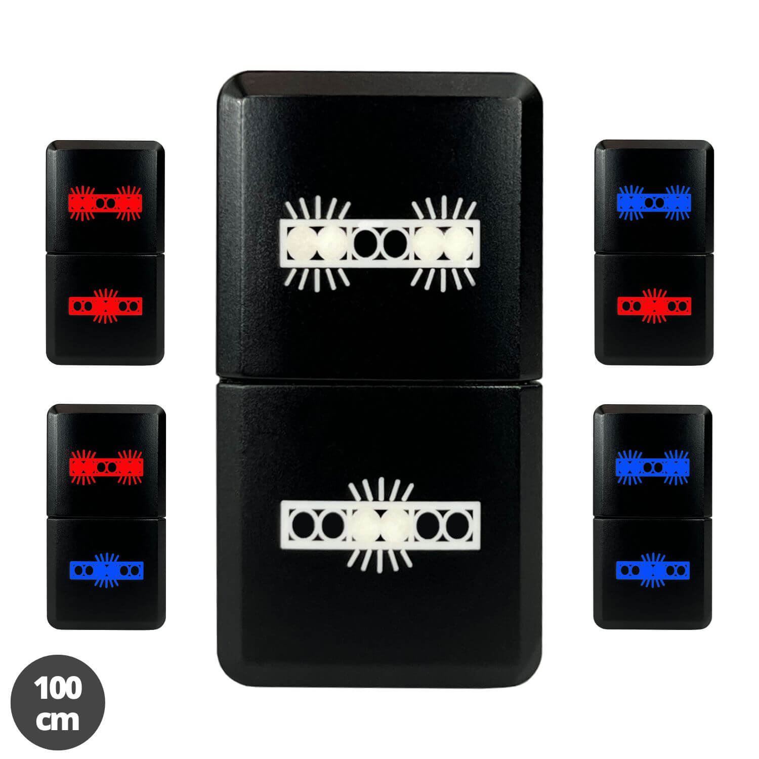 Dual Push Laser Engraved Rocker Switch for X6 & X6S Bars - 40