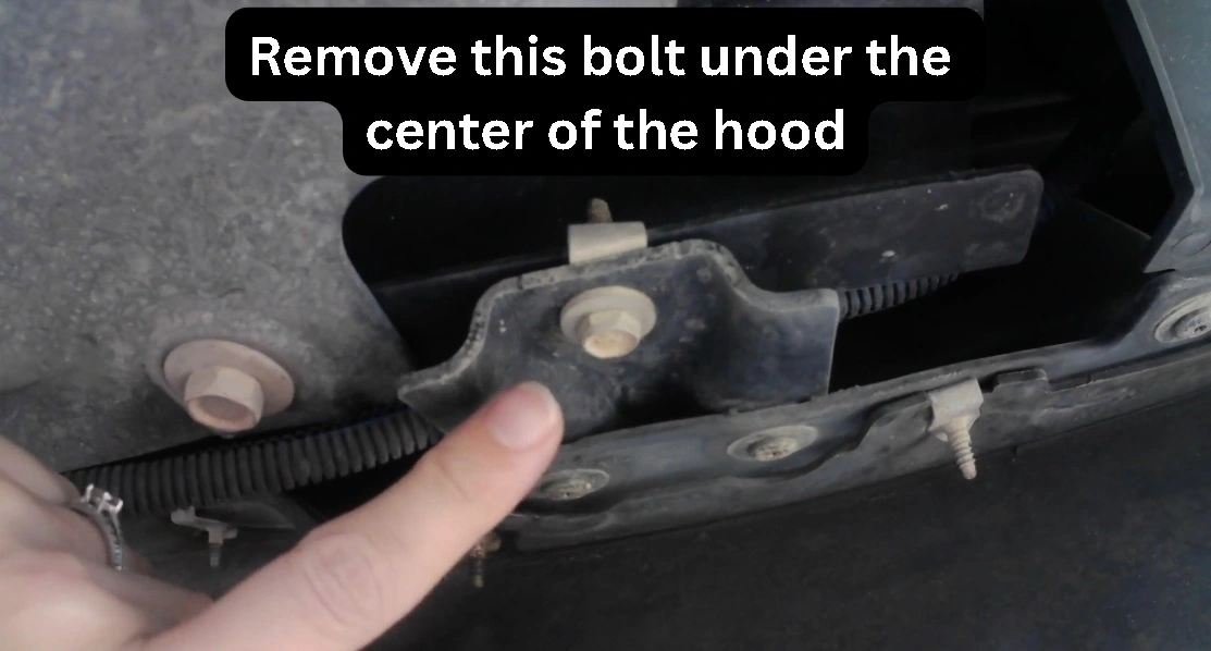 Center hood bolt location