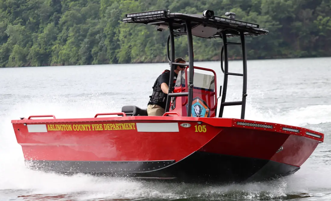 Search and Rescue Jet Boat for Law Enforcement with Extreme LED Lightbar